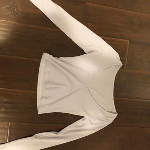 brandy melville v-neck long sleeved shirt